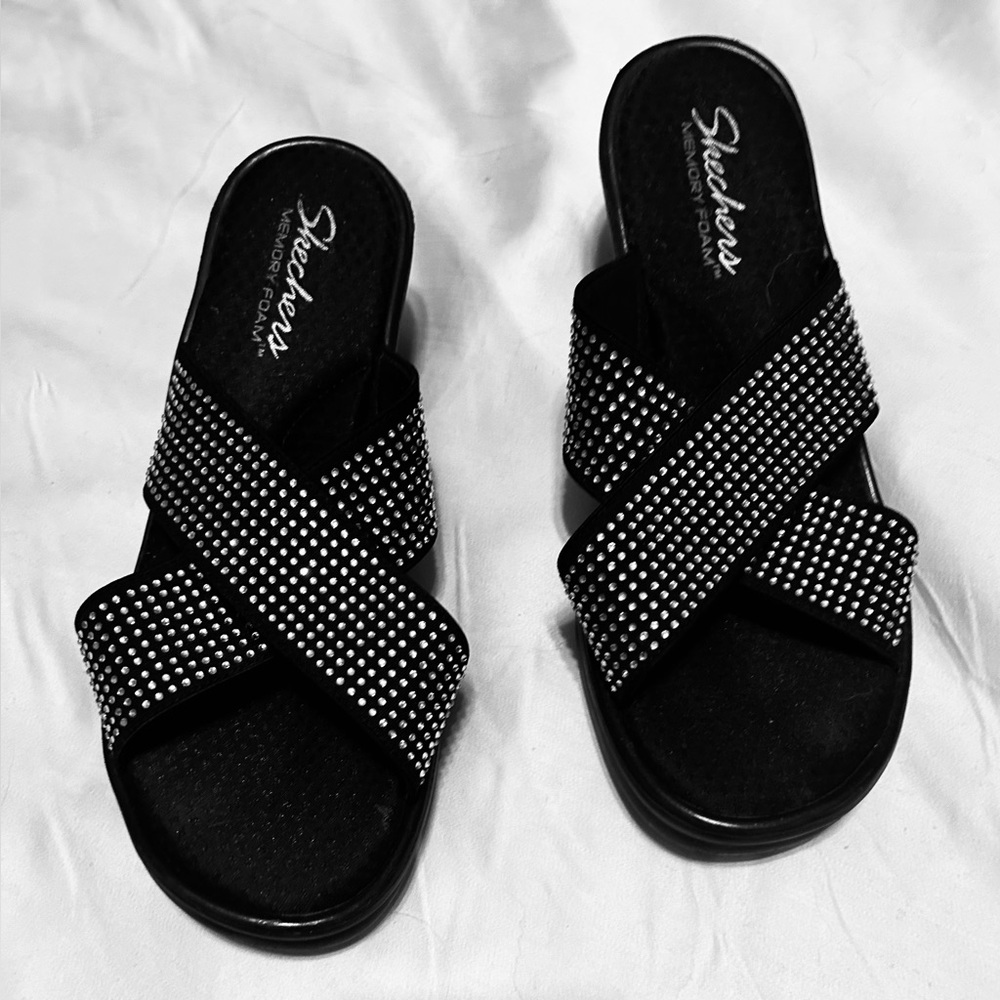 Black Studded Women's Sandals
